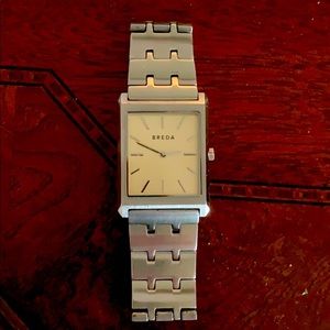 Breda Virgil Steel Band Men’s Tank Watch